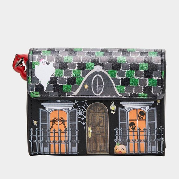 Betsey Johnson Kitsch Forever Home Wallet Black/Multi NWT - Picture 1 of 10
